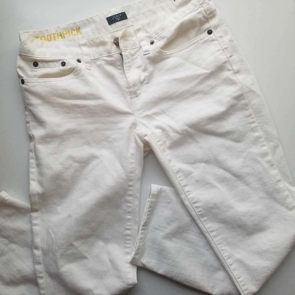 J Crew White Toothpick Jean